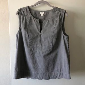 J.Crew Factory Scalloped Edge Sleeveless Blouse